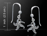 Starfish Sterling Silver Dangle Earrings